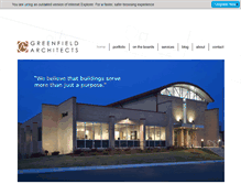 Tablet Screenshot of greenfieldarchitects.com